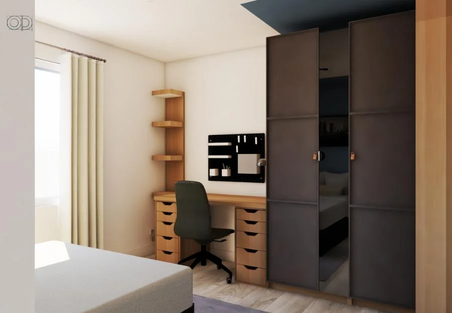 Noah — Vue d'agencement dressing et bureau